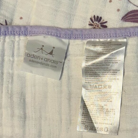 Aden + Anais "Once Upon A Time" Muslin Blanket - 100% Organic Cotton - Picture 3 of 4